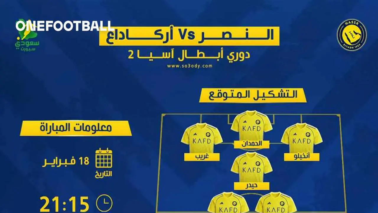 صدام الآسيوية.. موعد مباراة النصر وأركاداغ والقنوات الناقلة في دوري الأبطال 2